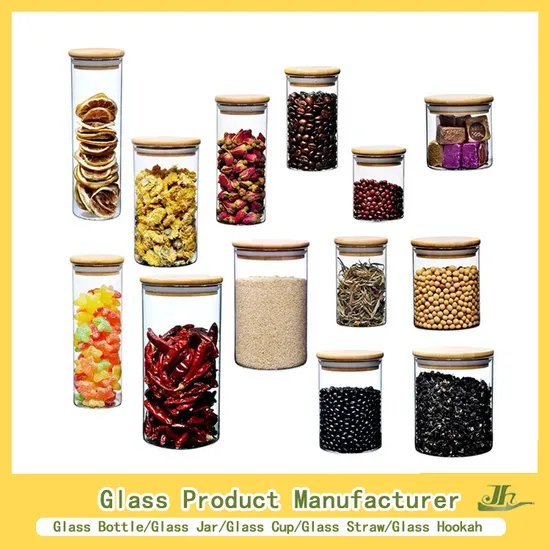 Customized High Borosilicate Hexagon, Square, Round Honey/Jam/Pickle/Coffee/Candle/Mason/Pudding/Yogurt/Tea/Kitchen Food Storage Clip-on Glass Jar Manufacturer