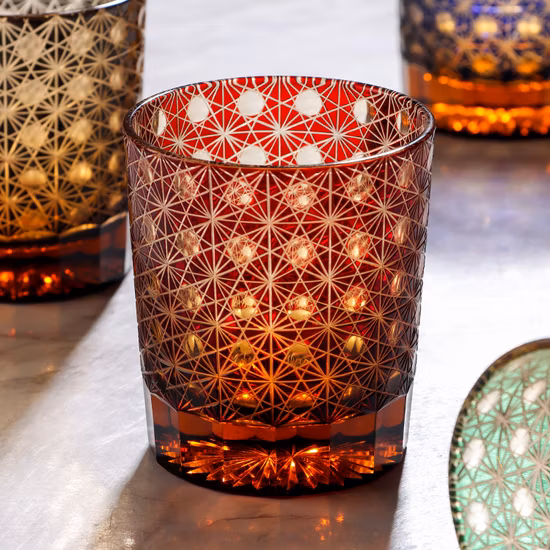 Decanter de vinho de vidro soprado à mão Decanter de uísque de cristal com copos conjunto de copos de vinho