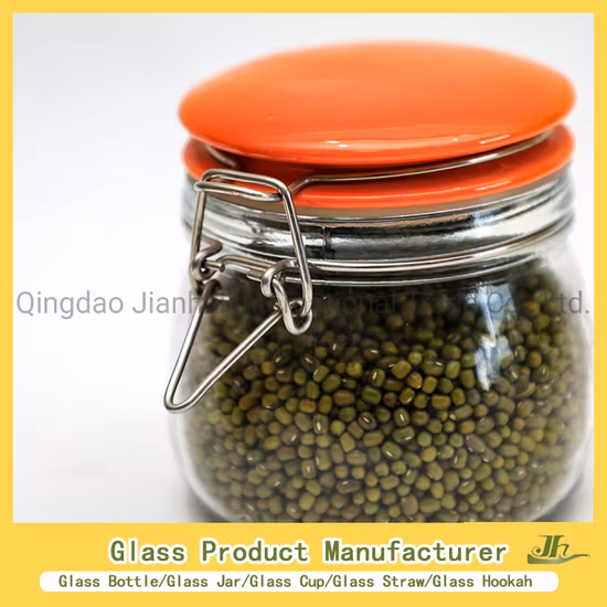 Hexágono de alto borosilicato personalizado, quadrado, redondo mel/geléia/picles/café/vela/pedreiro/pudim/iogurte/chá/clipe de armazenamento de alimentos de cozinha